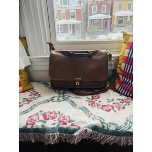 Vintage Coach 5180 Metropolitan 1995 British Tan Briefcase Leather